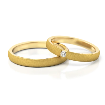 Trauringe_260 G Gelbgold mit Steinen - foto 1 - STELMACH