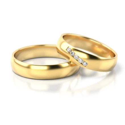Trauringe_270 G Gelbgold mit Steinen - foto 1 - STELMACH