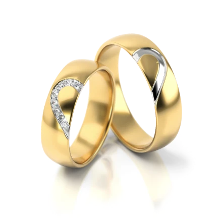 Trauringe "Romantische"_315 G Gelbgold mit Steinen - foto 1 - STELMACH