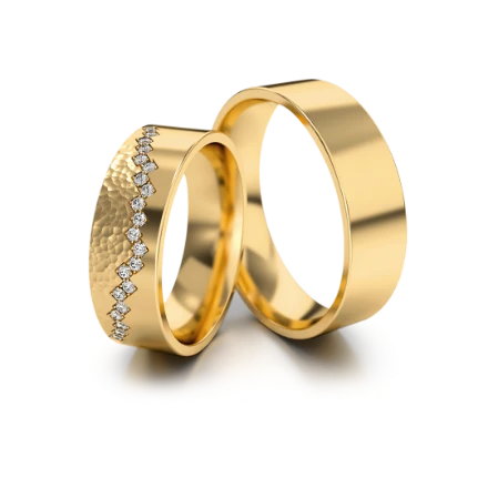 Trauringe_329 G Gelbgold mit Steinen - foto 1 - STELMACH