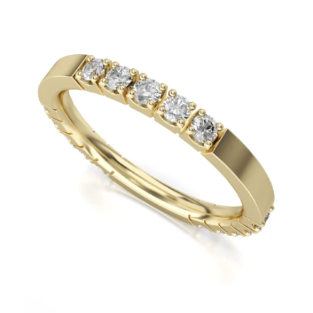 Memoire-Ring „Das erste Date“ – 537 G Gelbgold mit Steinen - foto 1 - STELMACH