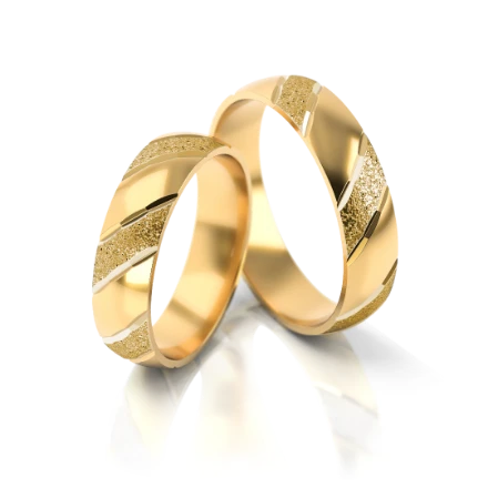 Trauringe "V-Rings" - 4 G Gelbgold ohne Steine - foto 1 - STELMACH