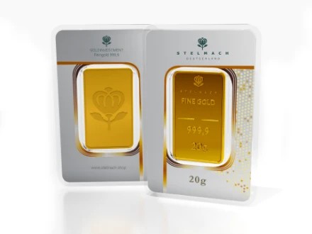 Goldbarren 20g –  999,9 Gold   - foto 1 - STELMACH