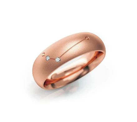 Zodiac-Ring "Widder"_603 R Roségold mit Steinen - foto 1 - STELMACH