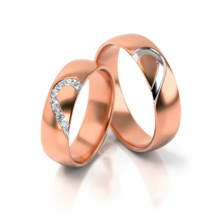 Trauringe "Romantische"_315 R Roségold mit Steinen - foto 1 - STELMACH