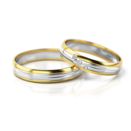 TR 238 GW Gelbgold - Weißgold mit Steinen - foto 1 - STELMACH