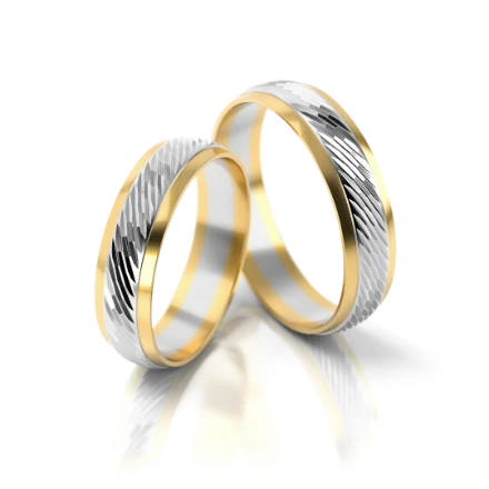 Trauringe "Klassisch" - 63 GW Gelbgold - Weißgold ohne Steine - foto 1 - STELMACH