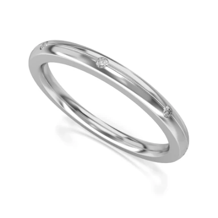 Memoire-Ring „Jahrestag“ – 533 W Weißgold mit Steinen - foto 1 - STELMACH