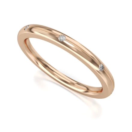 Memoire-Ring „Jahrestag“ – 533 R Roségold mit Steinen - foto 1 - STELMACH