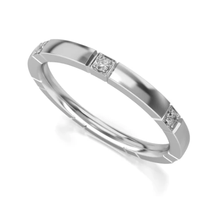 Memoire-Ring „Geburtstag“ – 538 W Weißgold mit Steinen - foto 1 - STELMACH