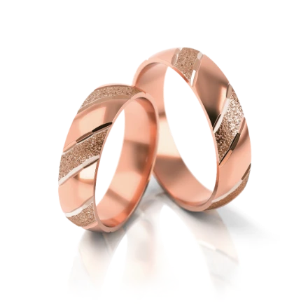 Trauringe "V-Rings" - 4 R Roségold ohne Steine - foto 1 - STELMACH