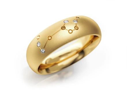 Zodiac-Ring "Fische"_602 G Gelbgold mit Steinen - foto 1 - STELMACH
